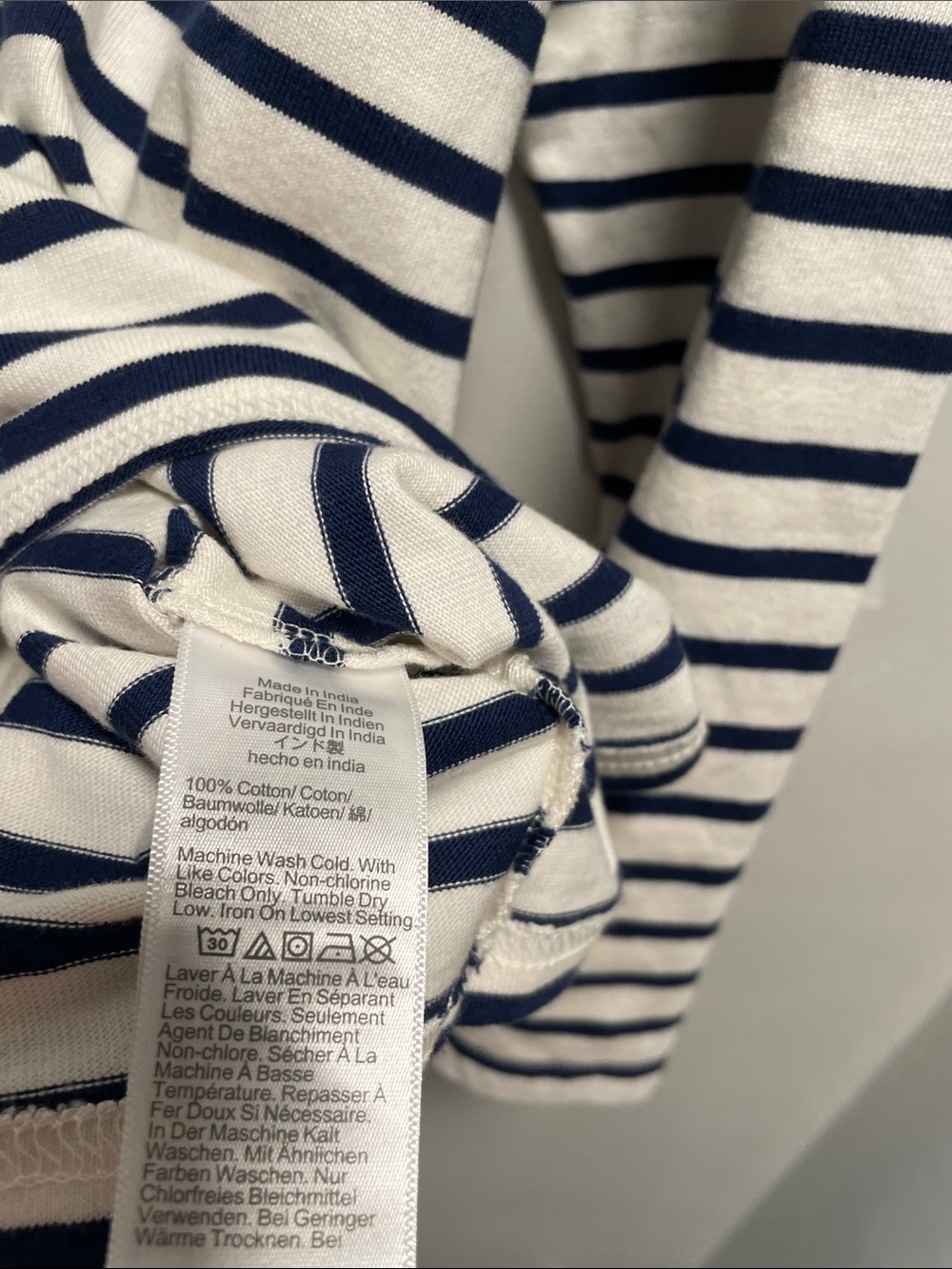 J.Crew - Heart on my sleeve long sleeve white and blue striped top - Picture 6 of 6